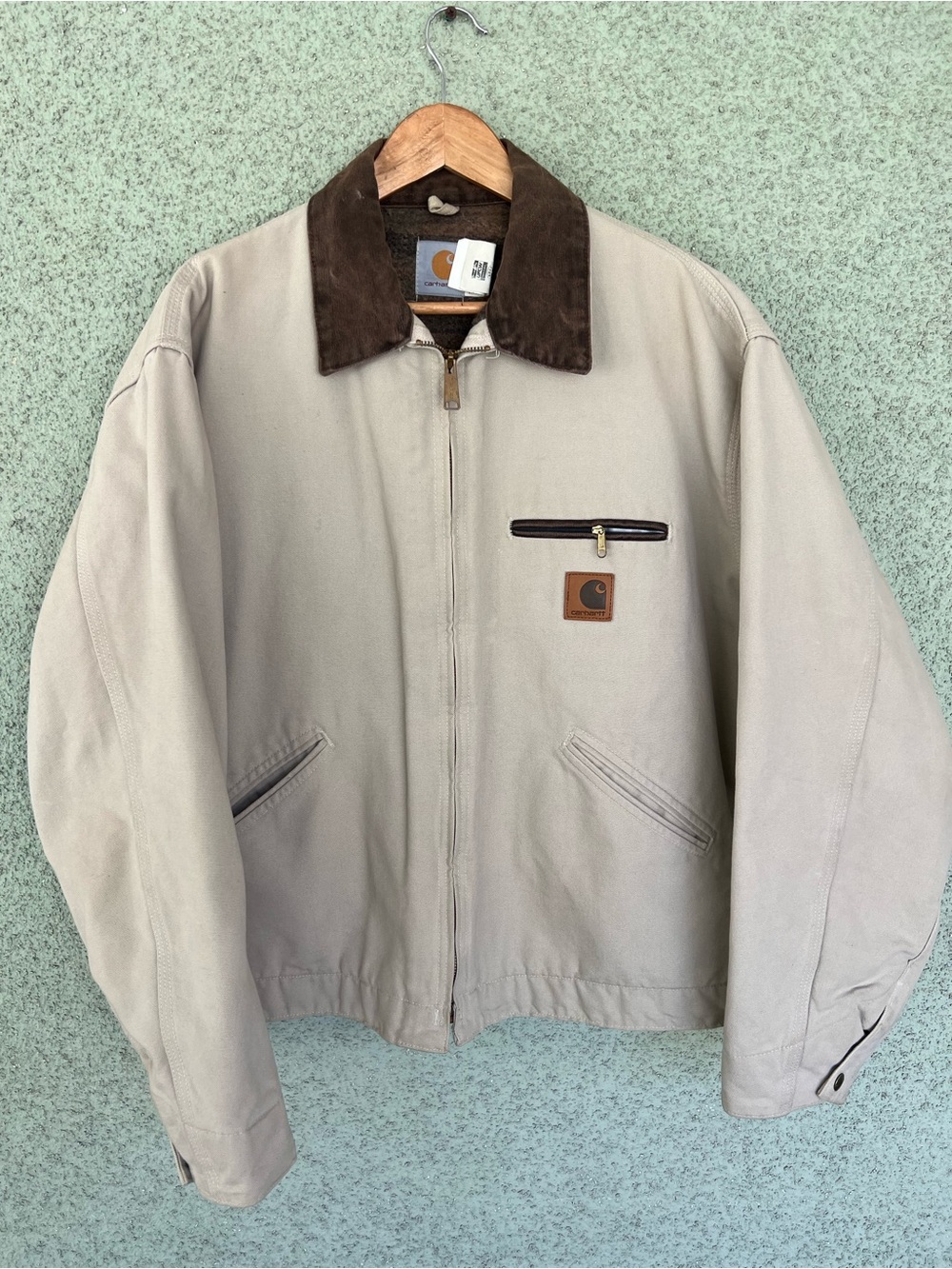 Carhartt vintage J76STN USA madeSandstone Work Jacket blanket lining XL